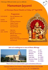 Hanuman Jayanti FINAL SCHEDULE