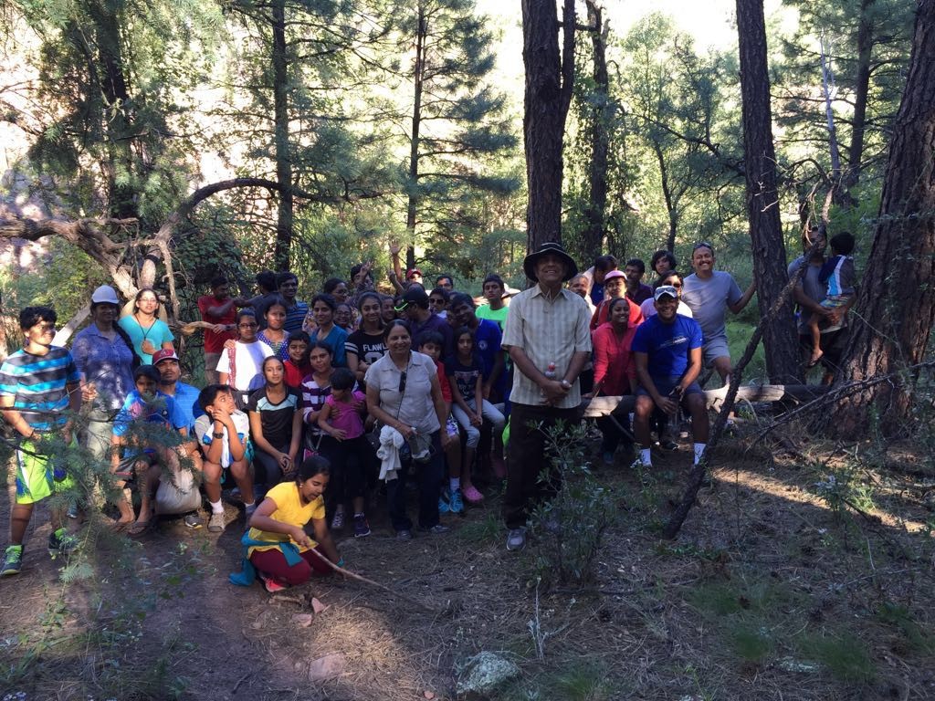 Group hiking