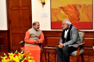 Pujya Guruji meets Honourable Prime Minister, Shri Narendra Modiji